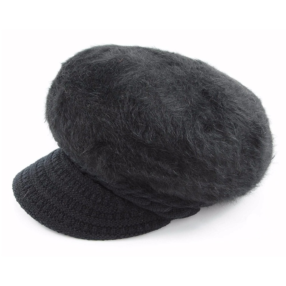 Women Girls Fluffy Wool Beret Hat - Picture 3 of 6